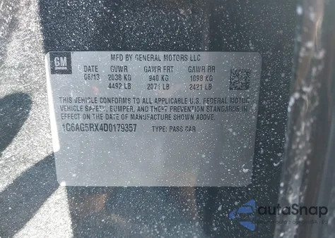 2013 Cadillac Ats Standard z USA, uszkodzony, nr VIN 1G6AG5RX4D0179357